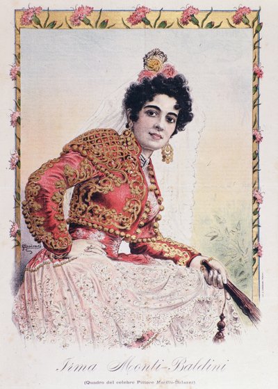 Costume of Irma Monti Baldini (Carmen) acting in the opera Carmen by Georges Bizet by French School